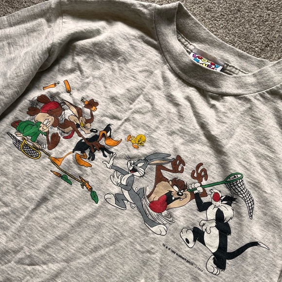 VTG Looney Tunes Warner Bros T Shirt 1996 Medium - Picture 1 of 8
